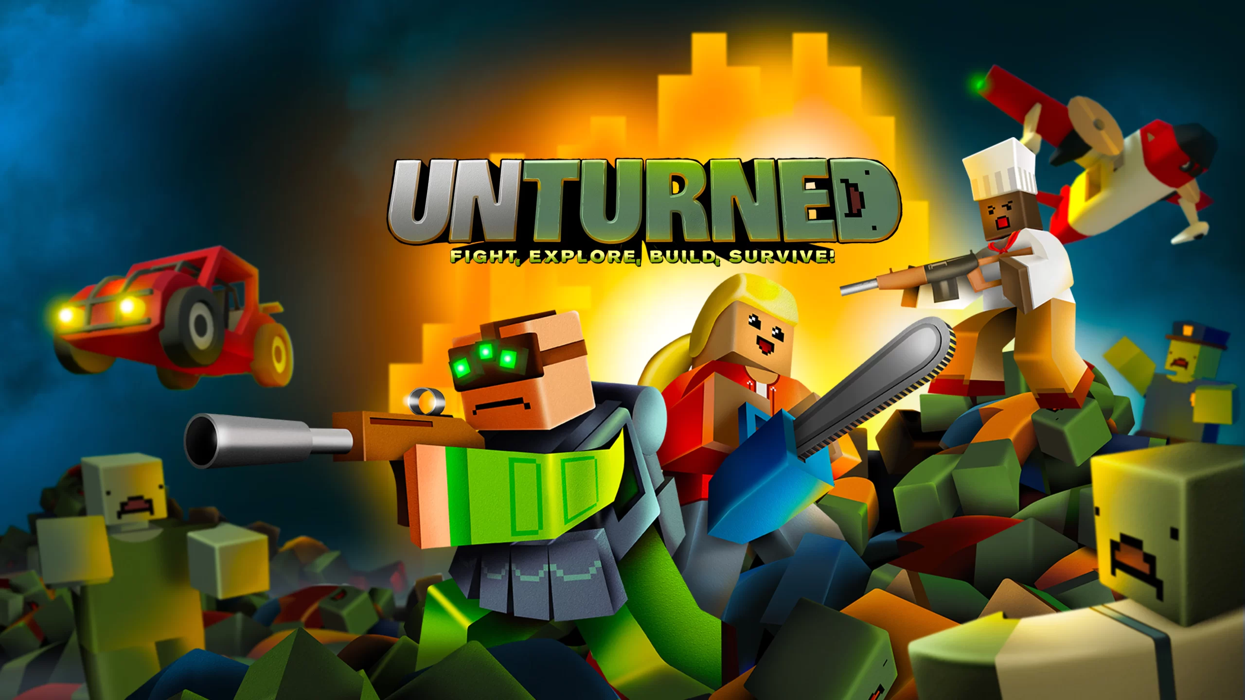 Capa Unturned: Survival Game de Zumbis - Construa, Sobreviva e Lute