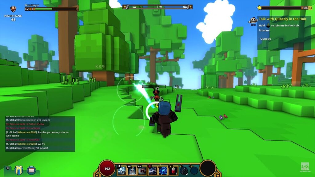 Imagem do gameplay Trove - O Mundo Voxel de Aventuras e Criação