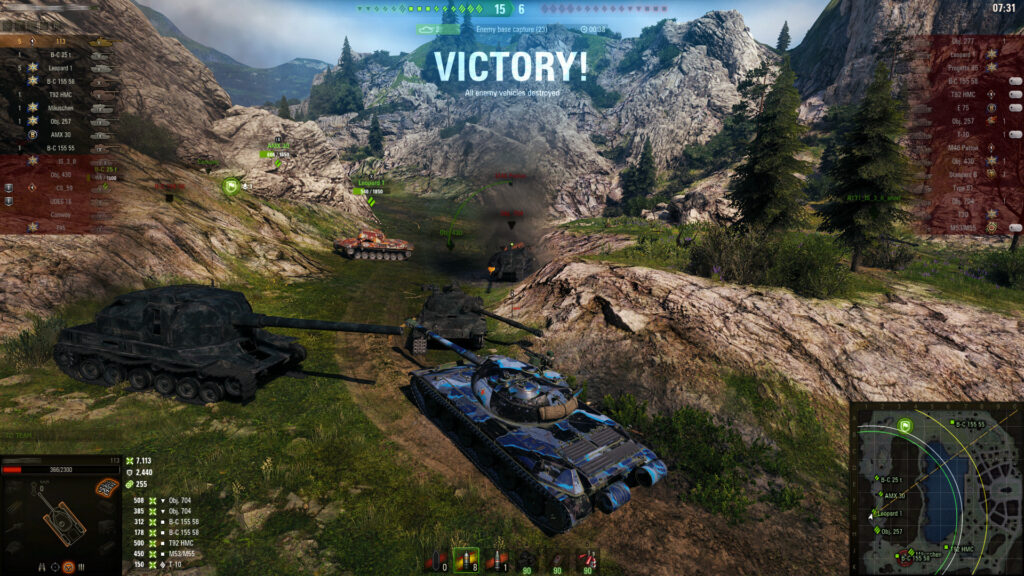 Imagem do gameplay World of Tanks: Combate Tático com Tanques Icônicos