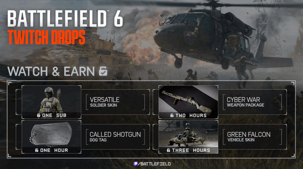 battlefield+6+drops+twitch+como+resgatar