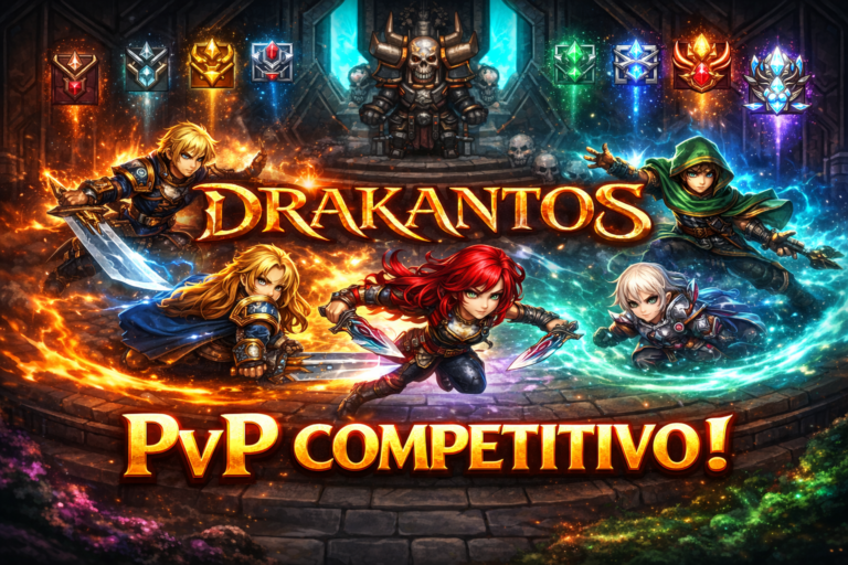 Drakantos revela PvP competitivo estilo mini-MOBA (Arena)