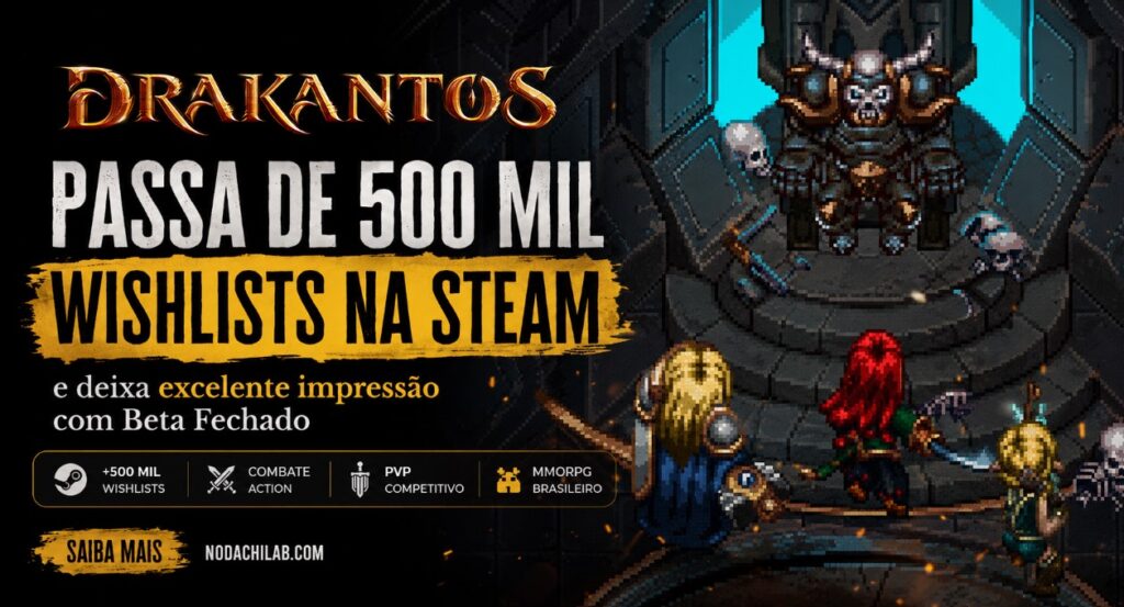 Drakantos supera 500 mil wishlists na Steam