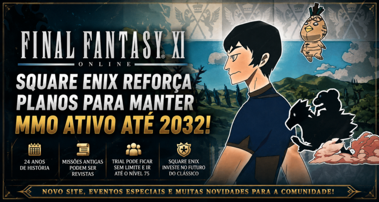 Final Fantasy XI seguirá vivo até 2032, diz Square Enix