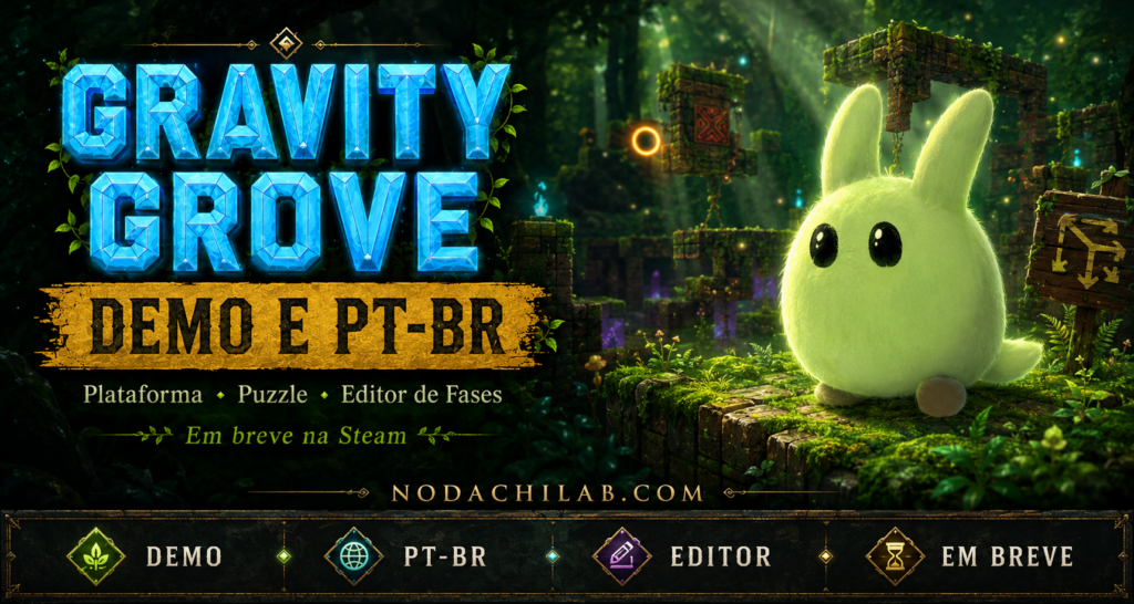 Gravity Grove surge com demo e PT-BR na Steam