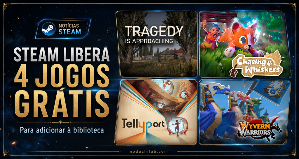 Steam libera 4 jogos grátis para resgatar